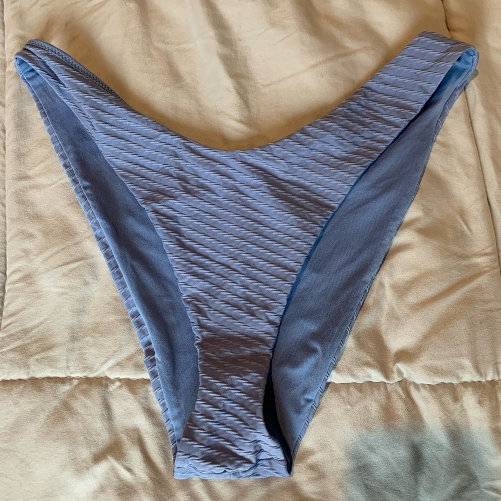 Aerie high leg cheekiest jacquard bikini bottom size medium